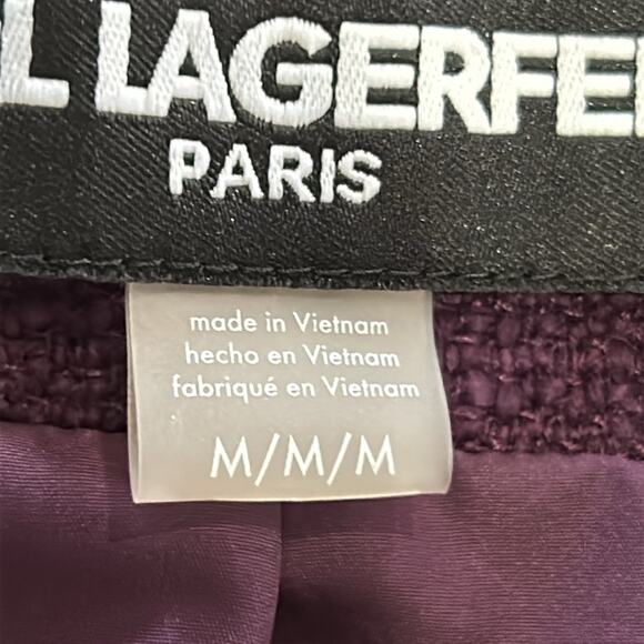 Karl Lagerfeld Deep Purple Jacket with Black Accents - Picture 6 of 7